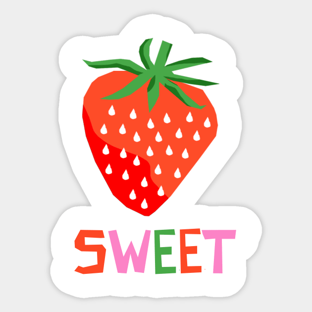 sweet strawberry fruit Sticker by wacka